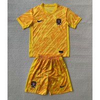 Camiseta Portugal Portero Primera Equipación Replica Eurocopa 2024 para niños mangas cortas (+ Pantalones cortos)